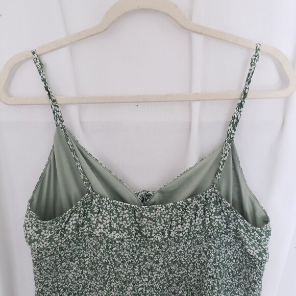Shy & Sparrow Green Floral Pattern Spaghetti Strap Short Romper Size XL - Picture 15 of 16